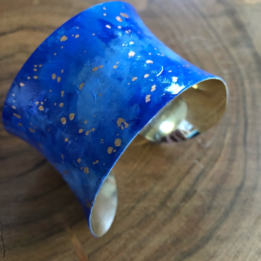 Upcycled Celestial Starry Night Cuff - image 3